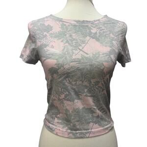 Women's Camouflage Leaf Print Nature T-Shirt